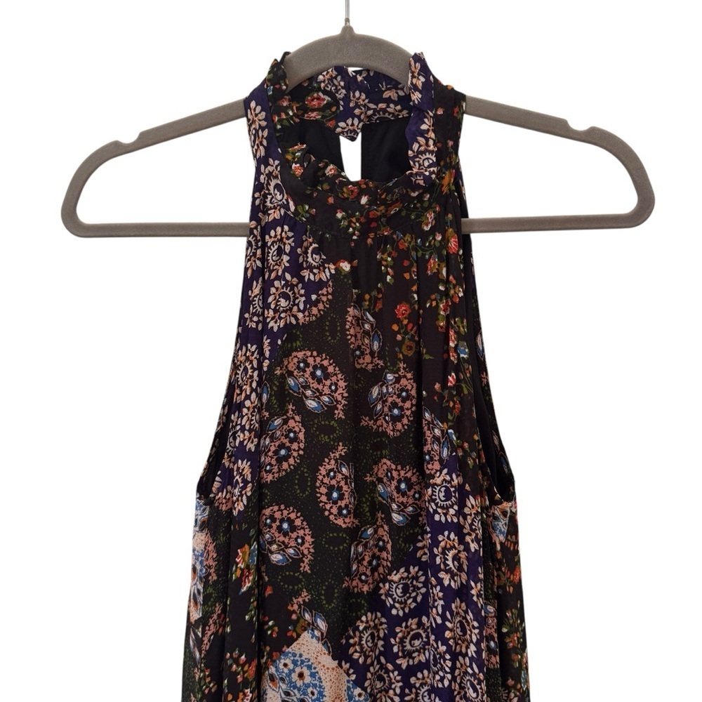 Anthropologie Maeve Katrina Patchwork Halter Maxi Dress Size Extra Small - Picture 6 of 16